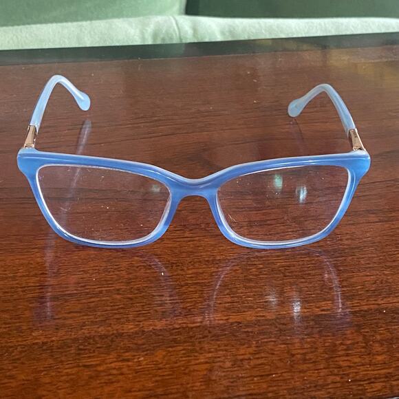 Lilly Pulitzer Blue Plastic Horn Eyeglass Frames EUC - Picture 1 of 5